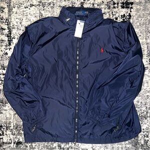Polo Ralph Lauren Mens Retford Packable Windbreaker Stowaway Hoodie size 1XB
